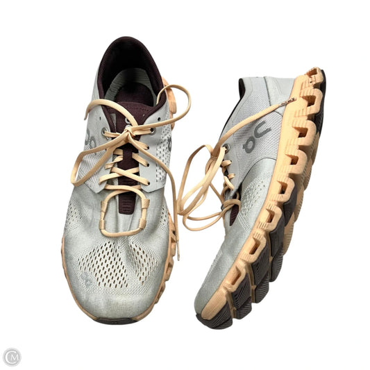 Shoes Athletic By On Cloud In Grey & Orange, Size: 8.5