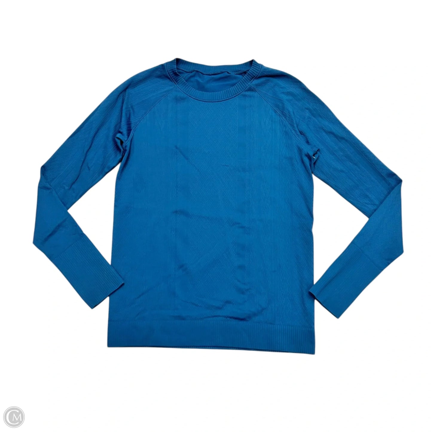 Athletic Top Long Sleeve Crewneck By Lululemon In Blue, Size: L
