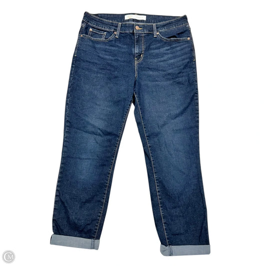 Jeans Boyfriend By Levis In Blue Denim, Size: 14
