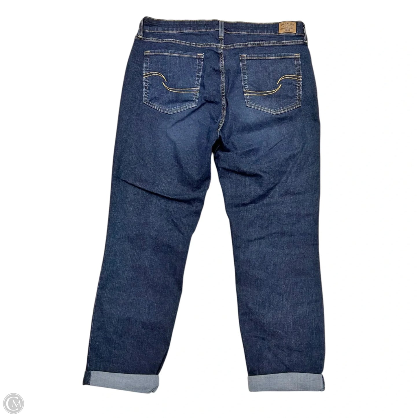 Jeans Boyfriend By Levis In Blue Denim, Size: 14