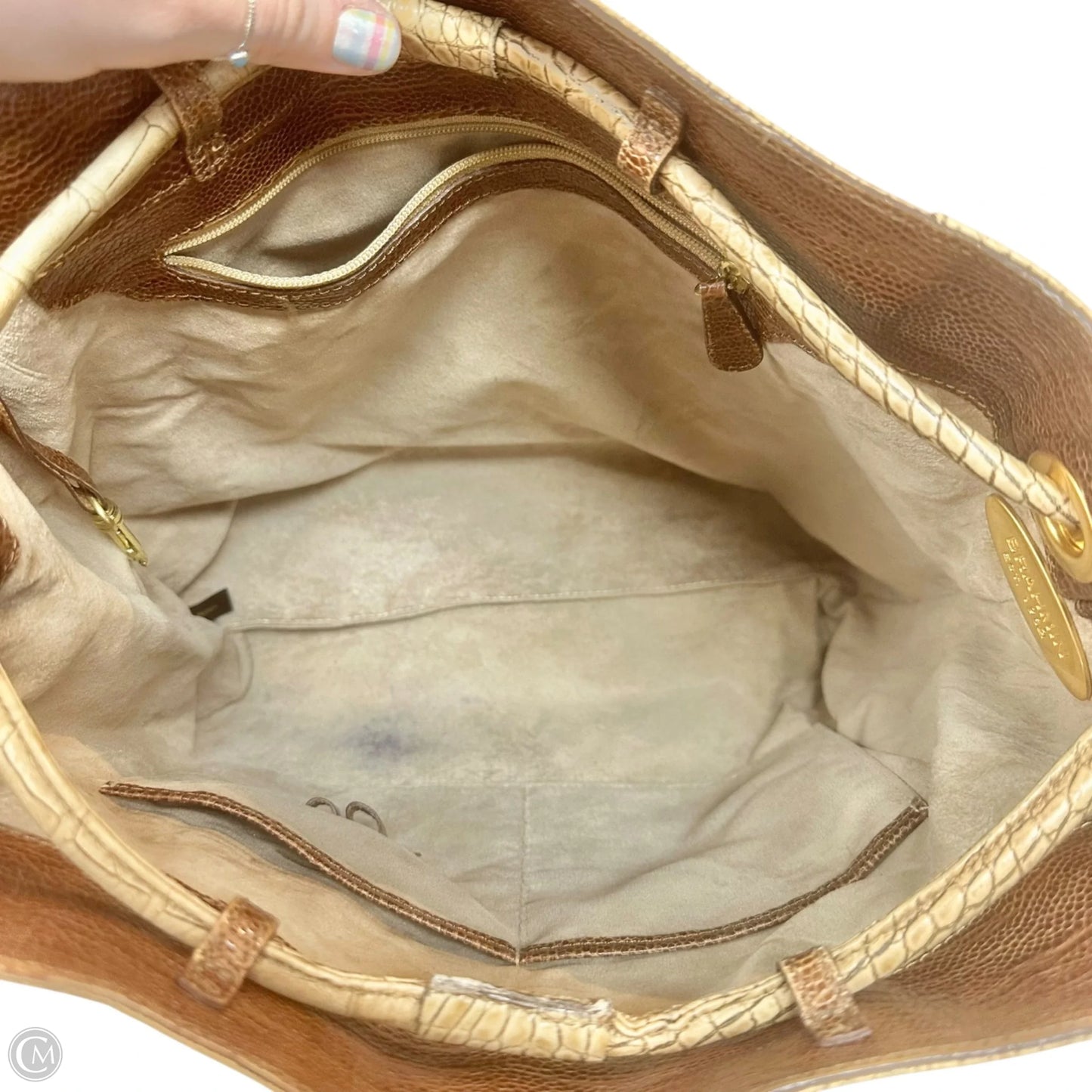 Handbag Designer By Brahmin, Size: Medium