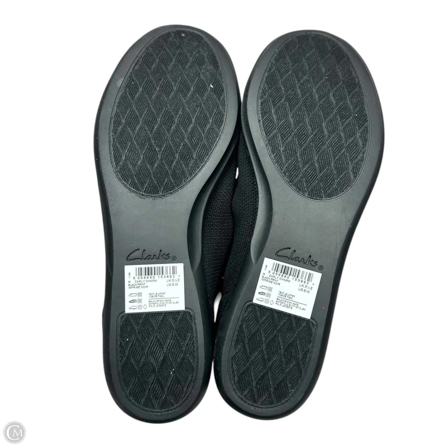 Shoes Flats By Clarks In Black, Size: 8