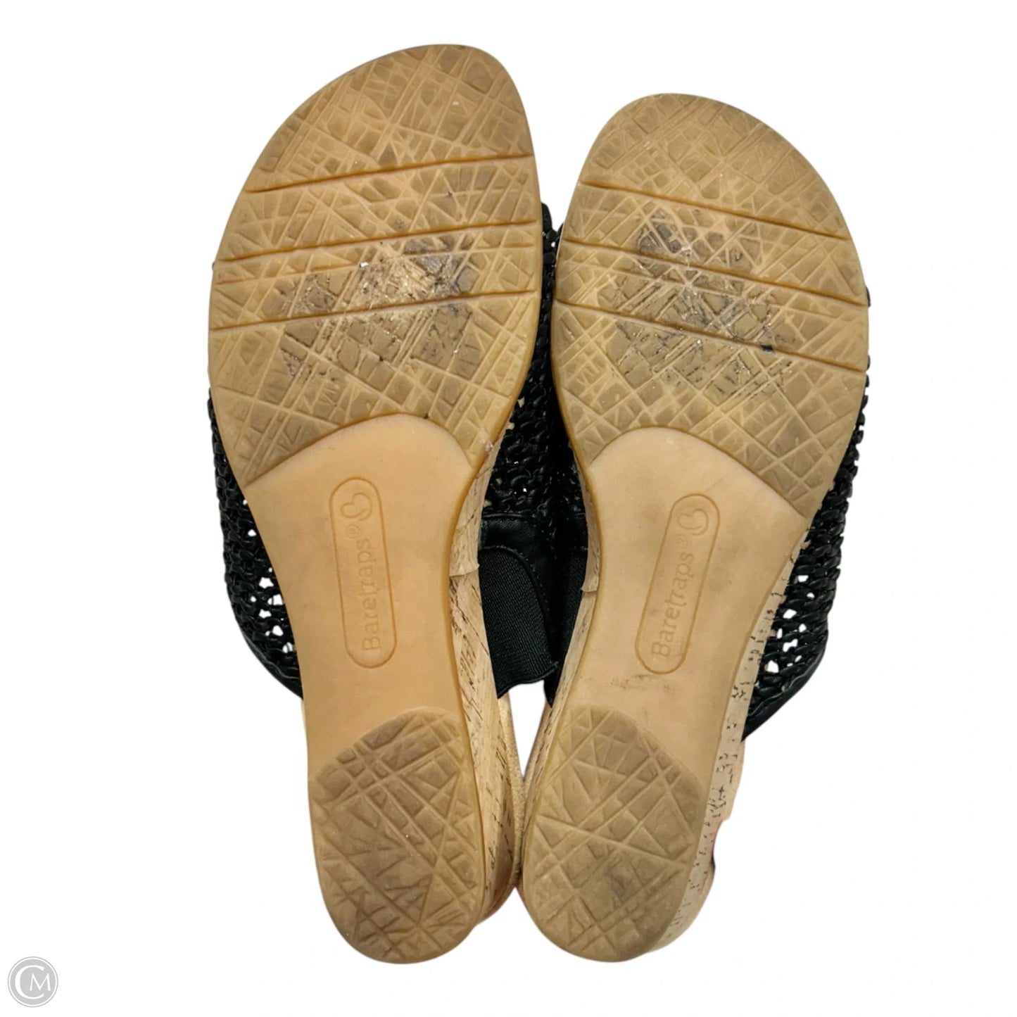 Sandals Heels Wedge By Bare Traps In Black, Size: 7.5