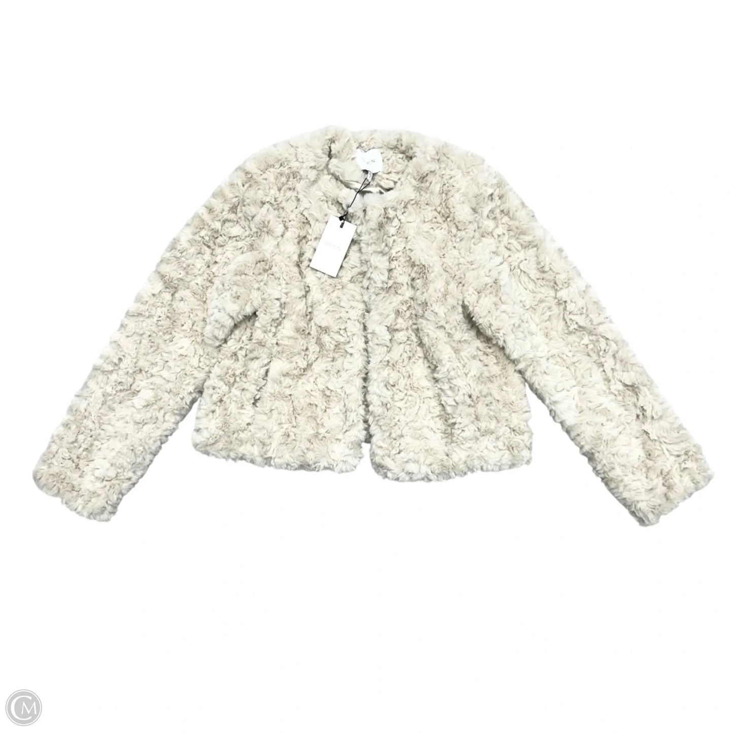 Jacket Faux Fur & Sherpa By Greylin In Cream, Size: M