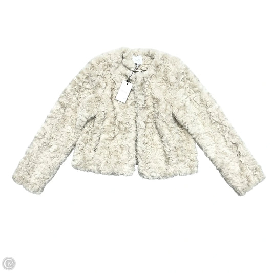 Jacket Faux Fur & Sherpa By Greylin In Cream, Size: M