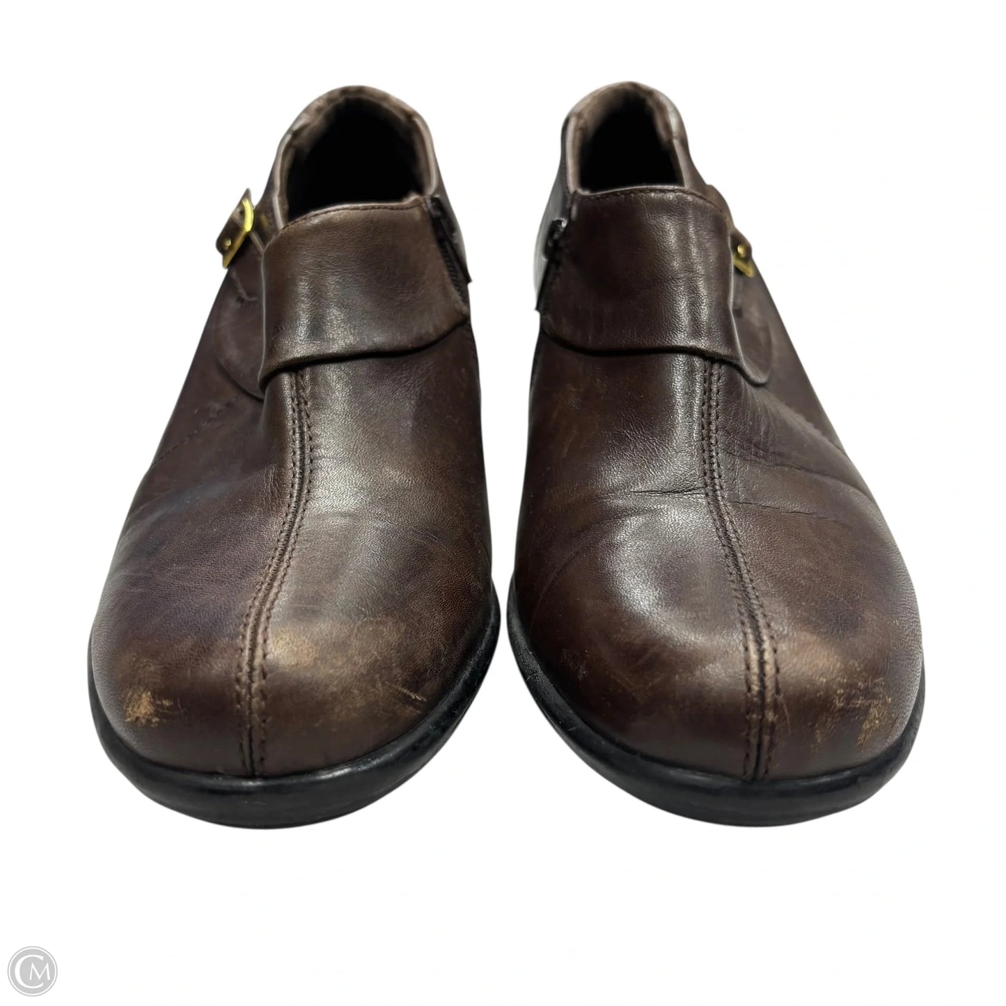 Shoes Heels Block By Clarks In Brown, Size: 8