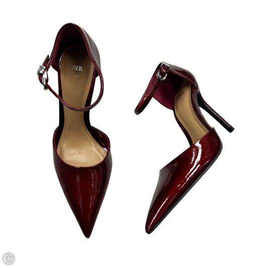 Shoes Heels Kitten By Zara In Red, Size: 6.5