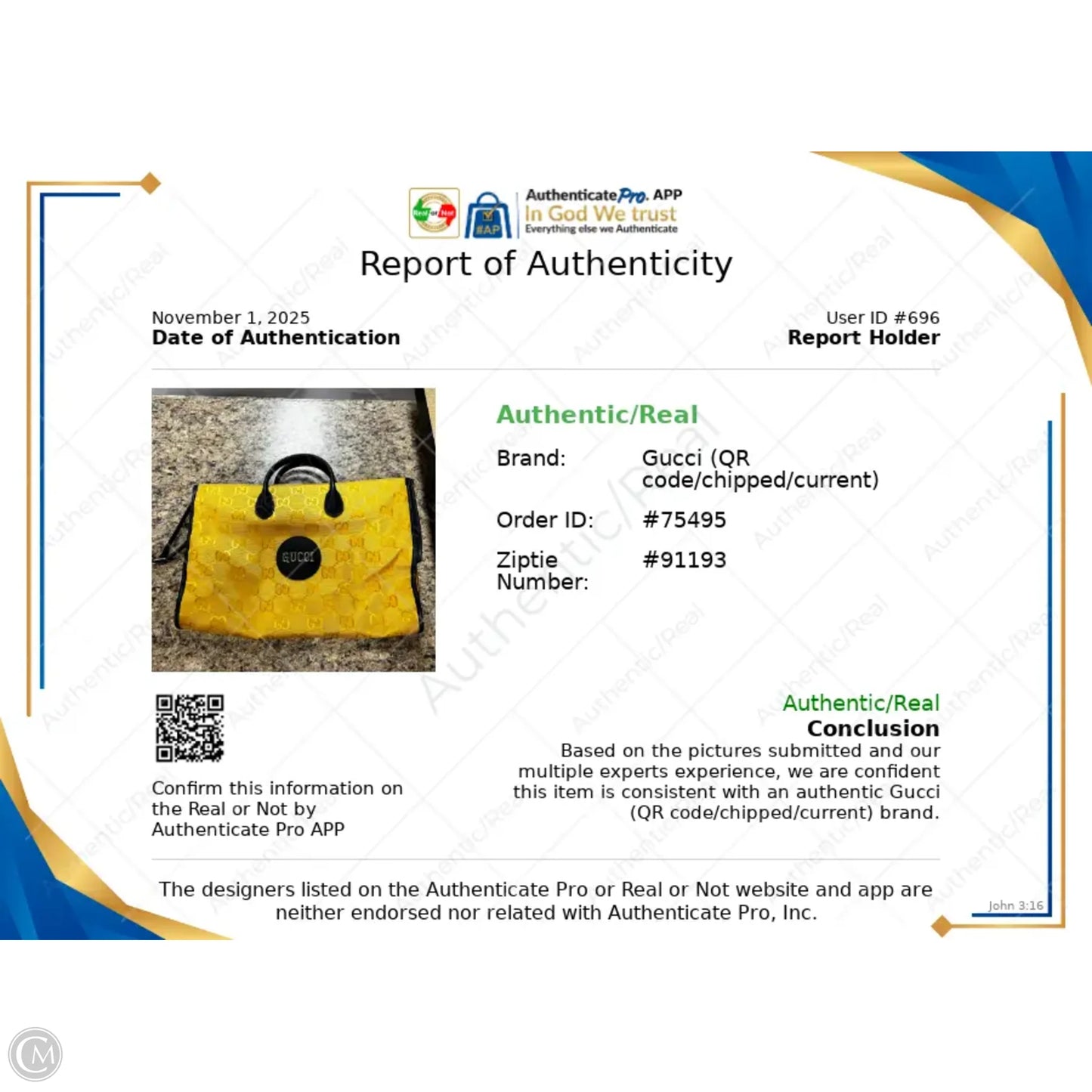 Tote Luxury Designer By Gucci, Size: Large