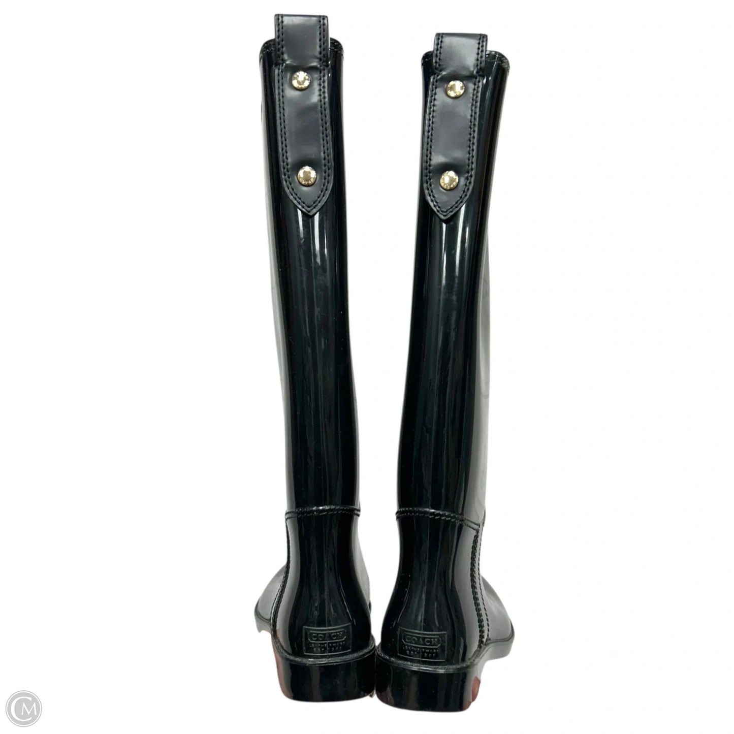 Boots Designer By Coach In Black, Size: 6