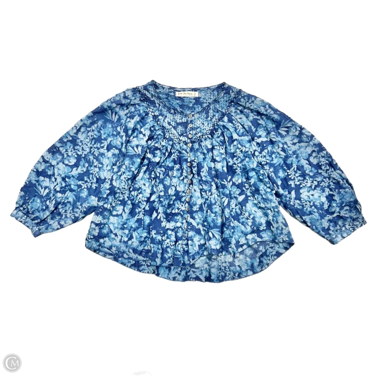 Blouse Long Sleeve By We The Free In Blue, Size: Xs