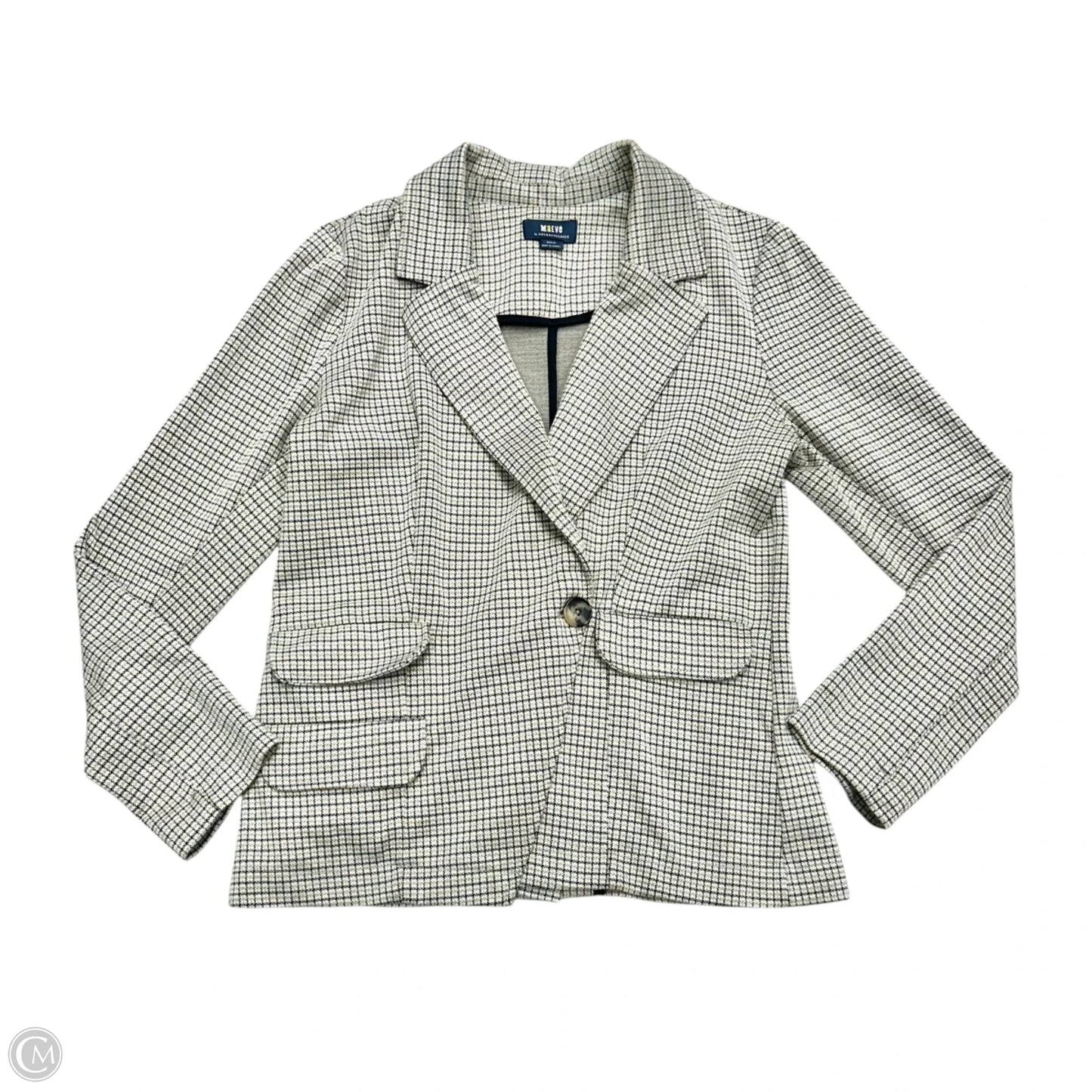 Blazer By Maeve In Cream & Tan, Size: M