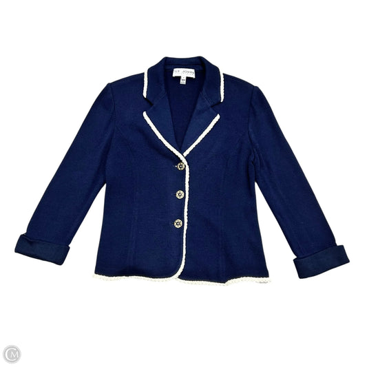 Blazer Luxury Designer By St John Collection In Navy, Size: M
