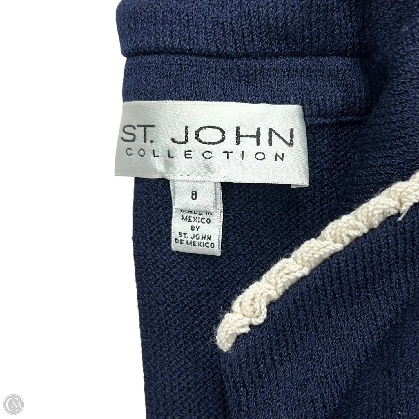 Blazer Luxury Designer By St John Collection In Navy, Size: M