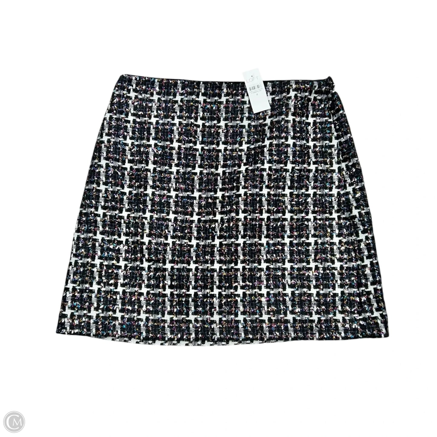 Skirt Mini & Short By Loft In Black & White, Size: 4