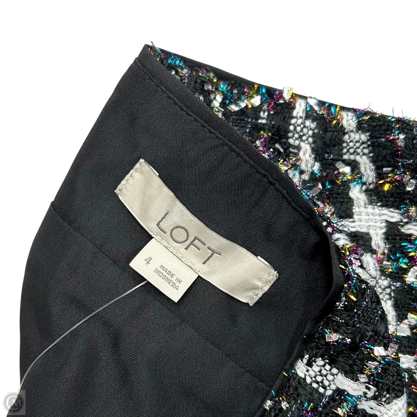 Skirt Mini & Short By Loft In Black & White, Size: 4