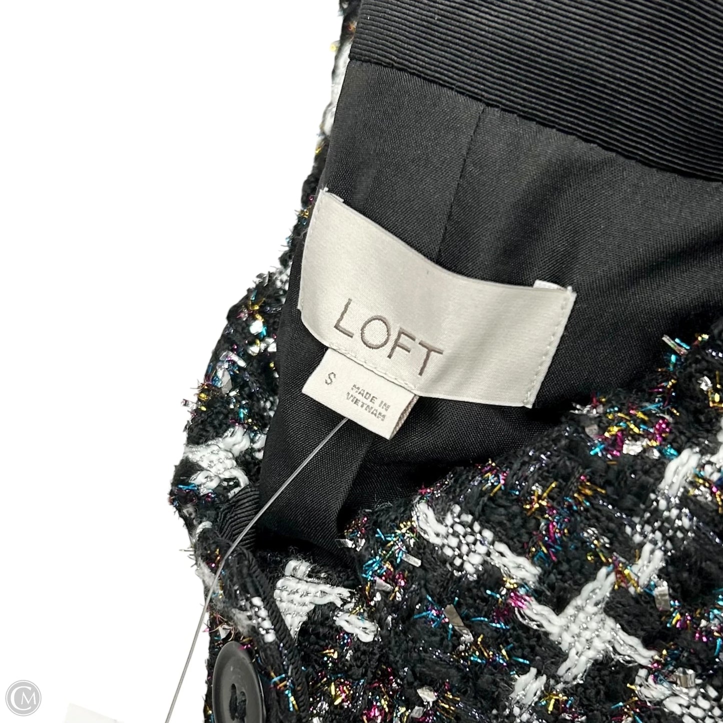 Blazer By Loft In Black & White, Size: S