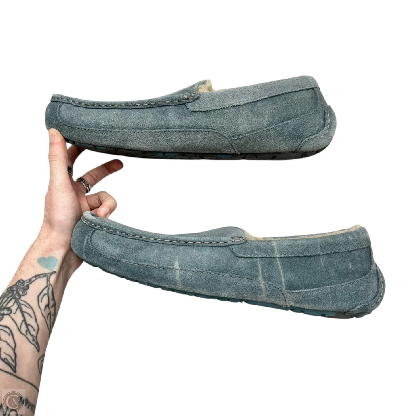 Slippers Designer By Ugg In Blue, Size: 11