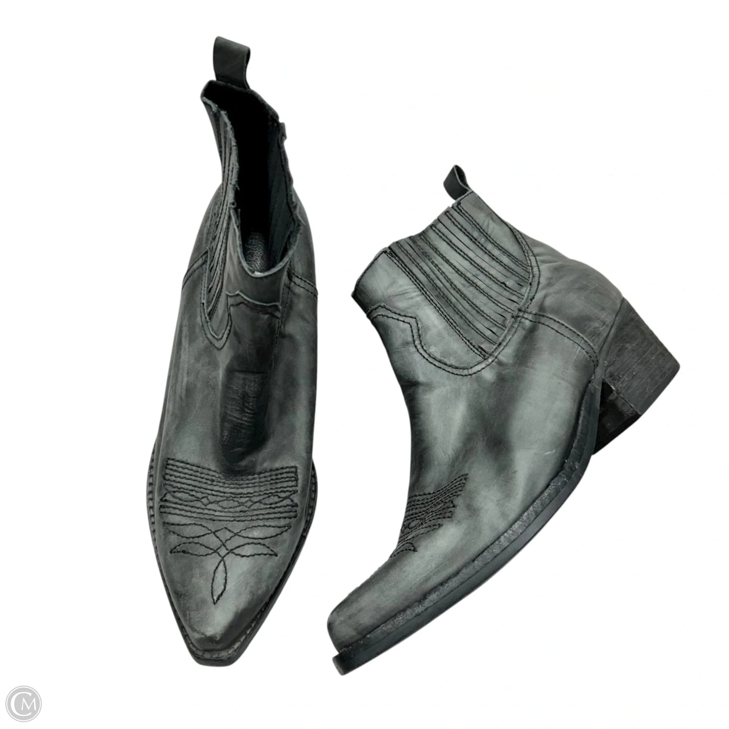 Boots Ankle Heels By Jeffrey Campbell In Grey, Size: 10