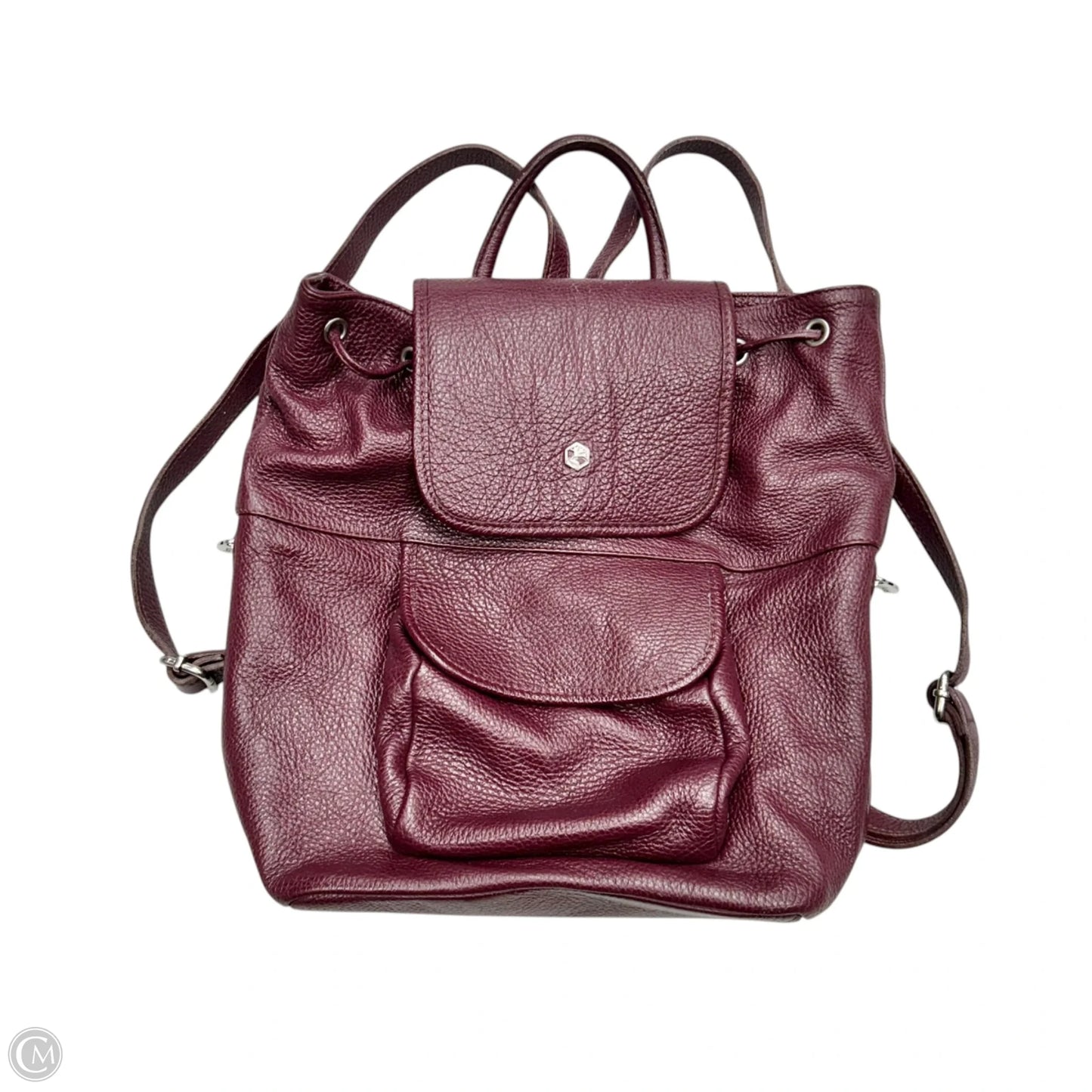 Backpack Leather By Valentina, Size: Medium