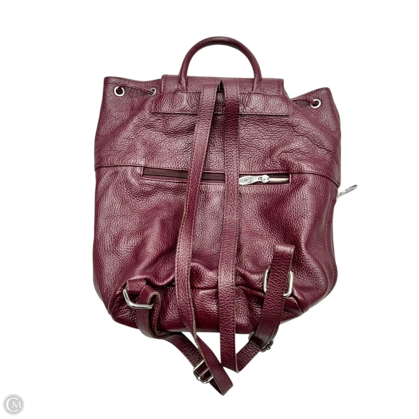 Backpack Leather By Valentina, Size: Medium