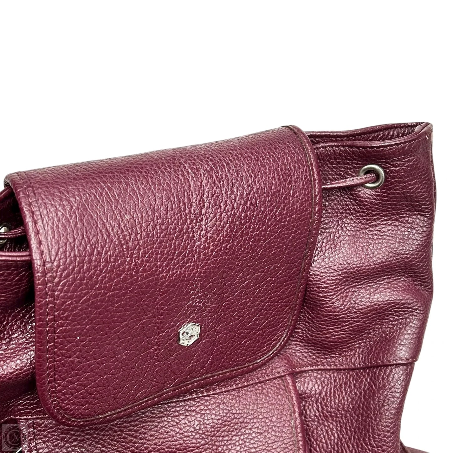 Backpack Leather By Valentina, Size: Medium