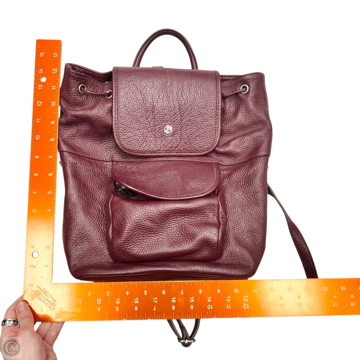 Backpack Leather By Valentina, Size: Medium