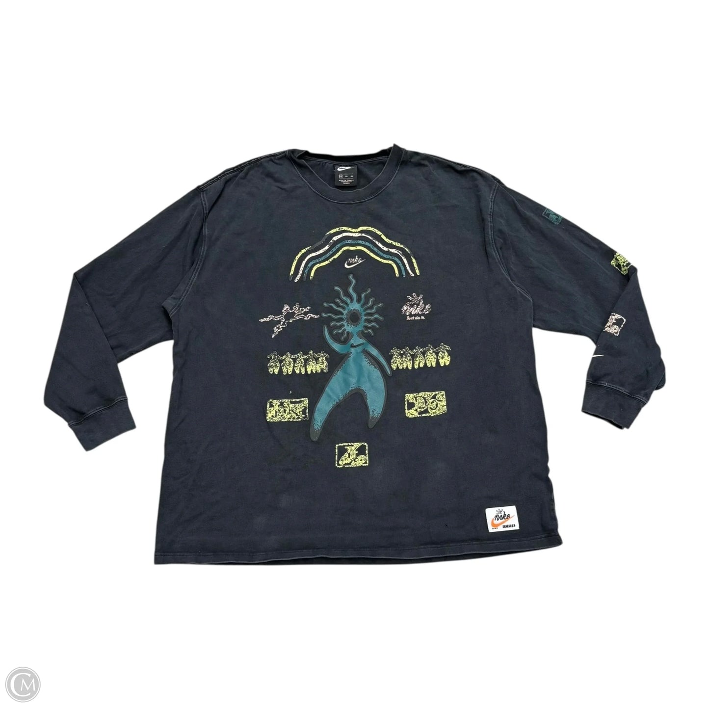 Top Long Sleeve By Nike In Black, Size: Xxl