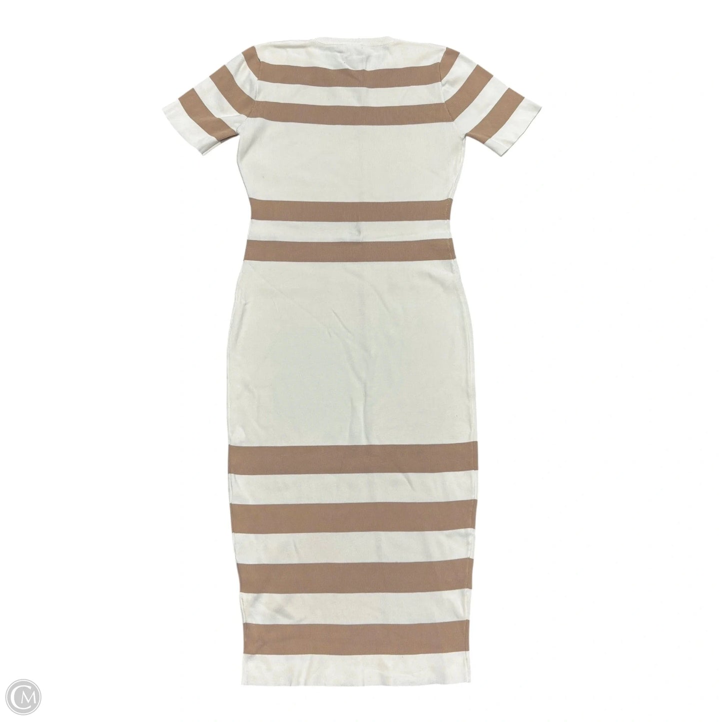 Dress Sweater By Fashion Nova In Tan & White, Size: 2x