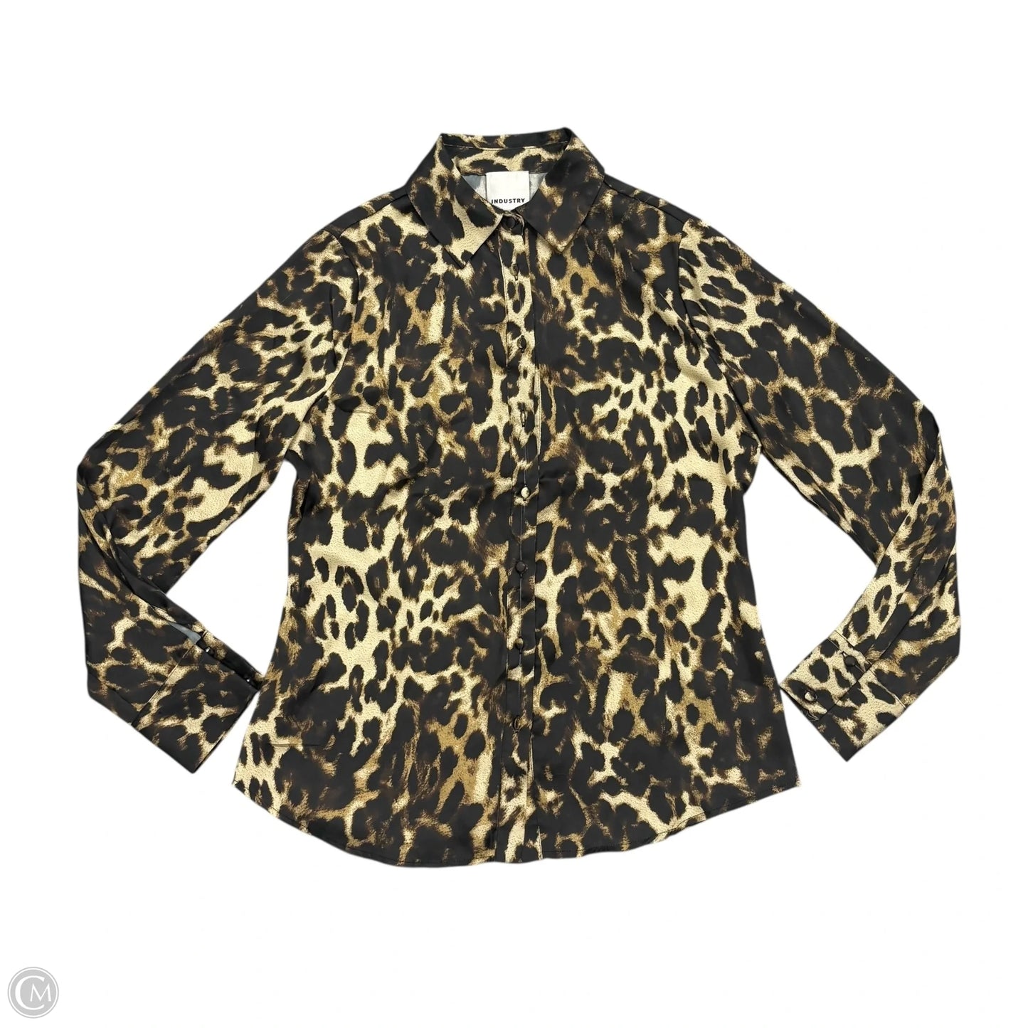 Top Long Sleeve By Industry In Animal Print, Size: S