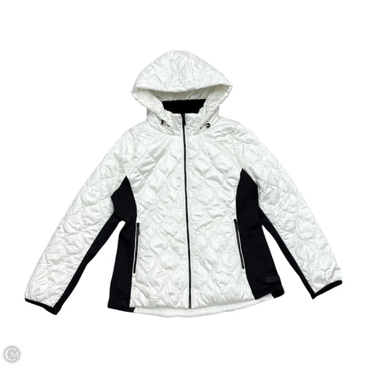 Jacket Puffer & Quilted By Calvin Klein In White, Size: L