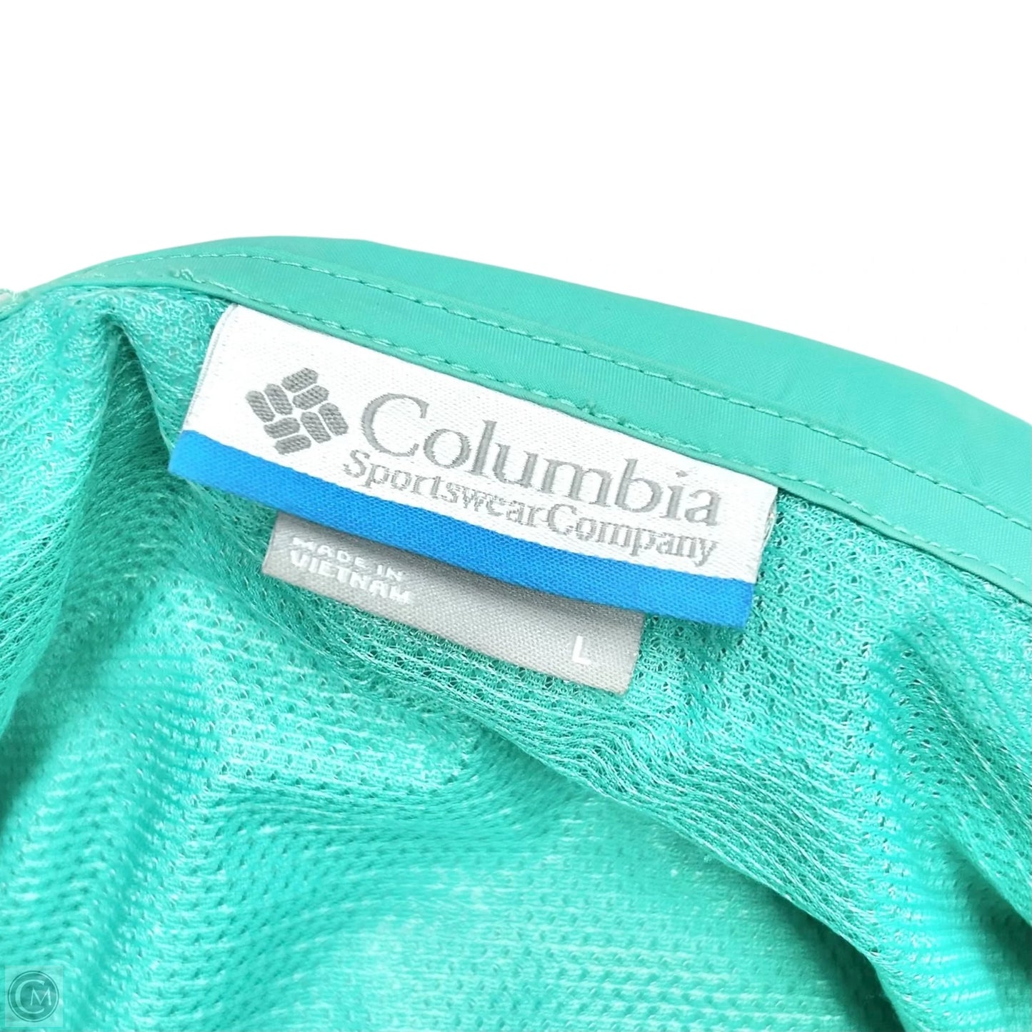 Jacket Windbreaker By Columbia In Teal, Size: L