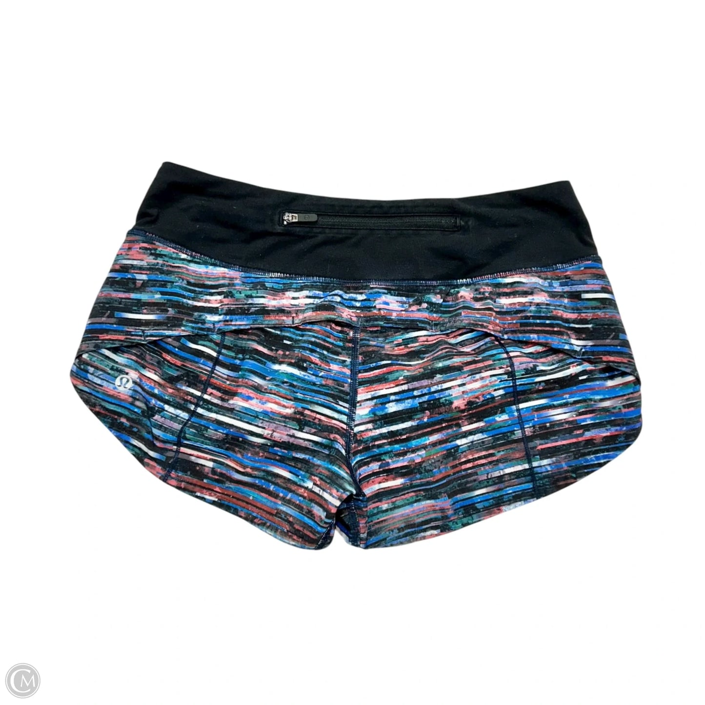 Athletic Shorts By Lululemon In Black & Red, Size: S