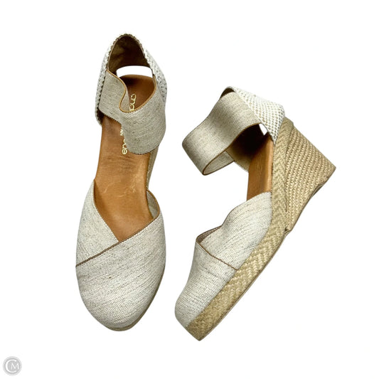 Shoes Heels Wedge By Andre Assoue In Cream, Size: 7.5