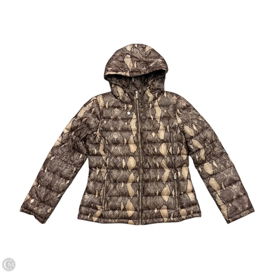 Coat Puffer & Quilted By Calvin Klein In Snakeskin Print, Size: M