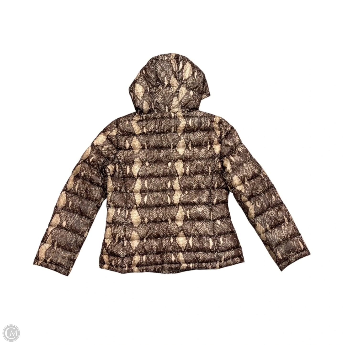 Coat Puffer & Quilted By Calvin Klein In Snakeskin Print, Size: M