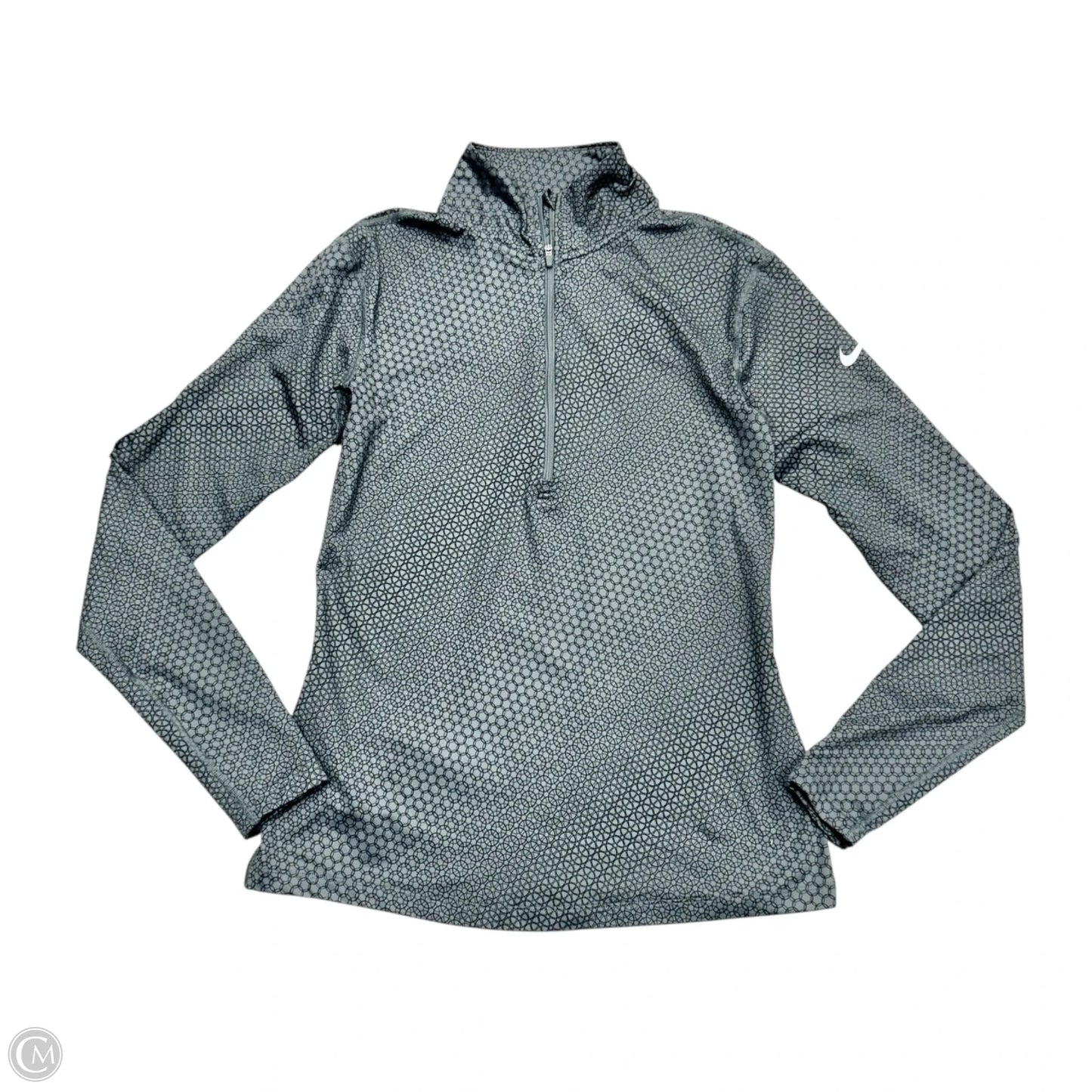 Athletic Jacket By Nike In Grey, Size: L