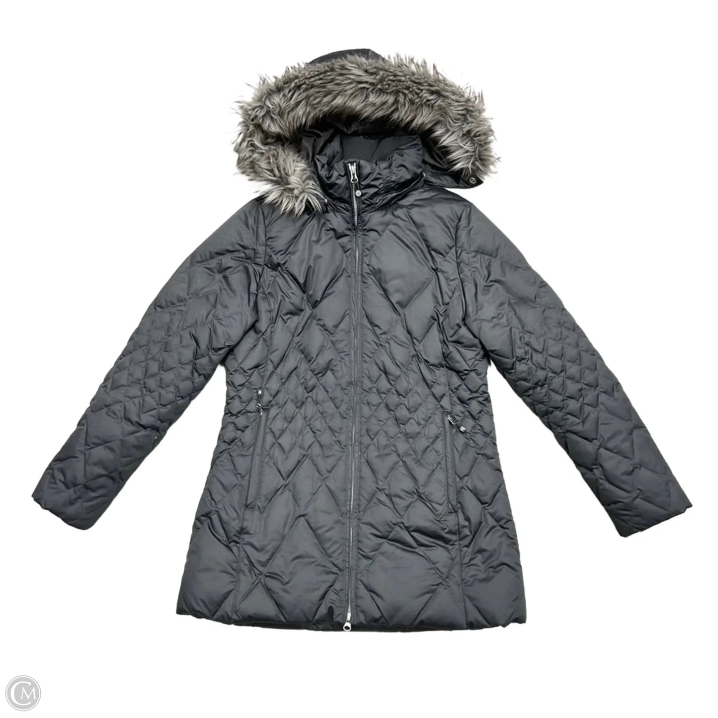 Coat Puffer & Quilted By Eddie Bauer In Grey, Size: M