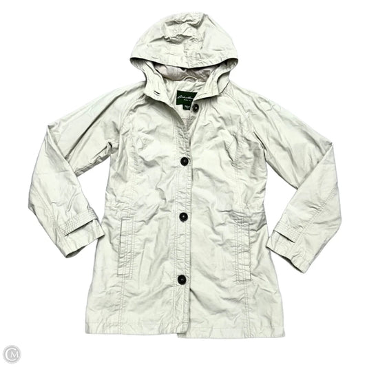 Jacket Windbreaker By Eddie Bauer In Cream, Size: S