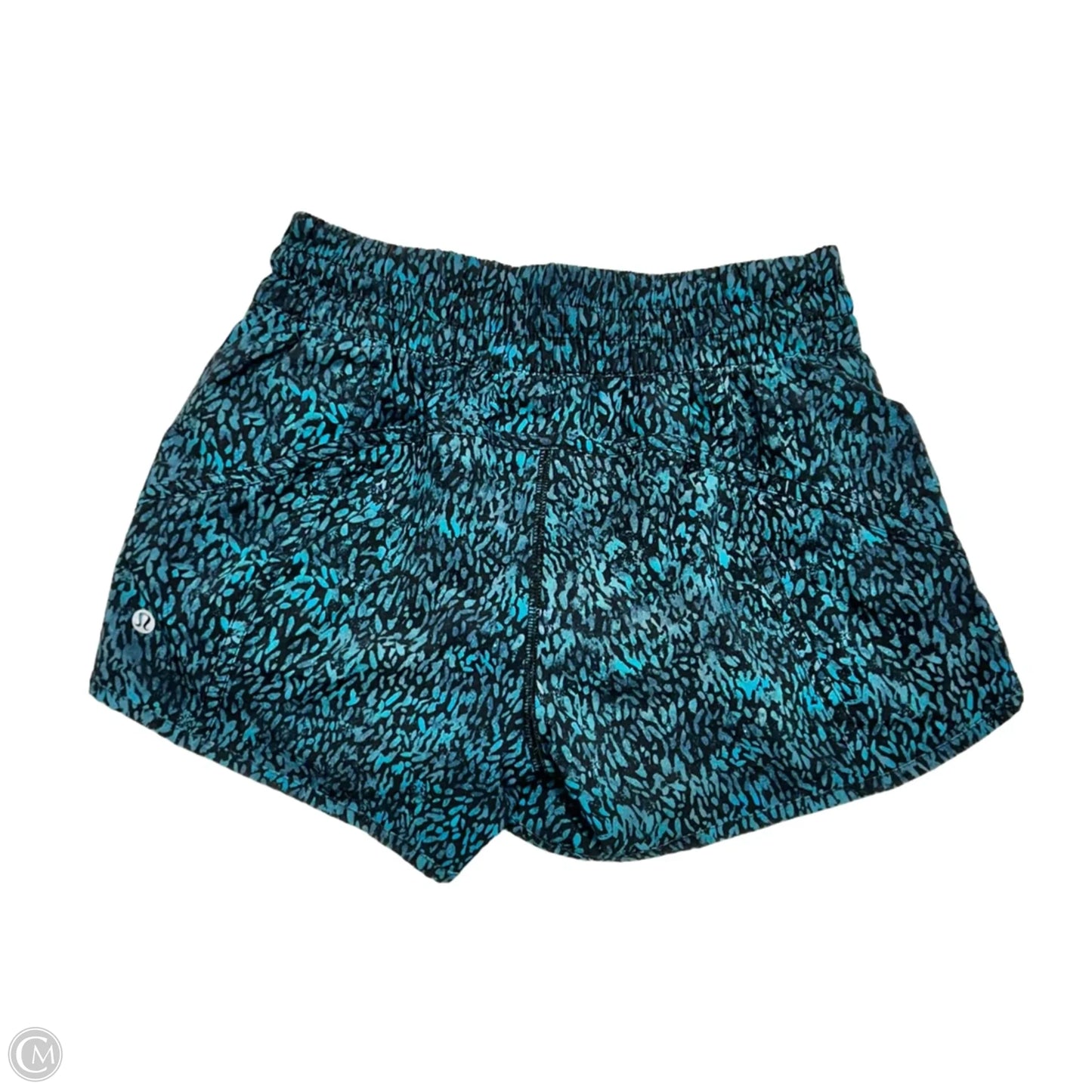 Athletic Shorts By Lululemon In Black & Blue, Size: M