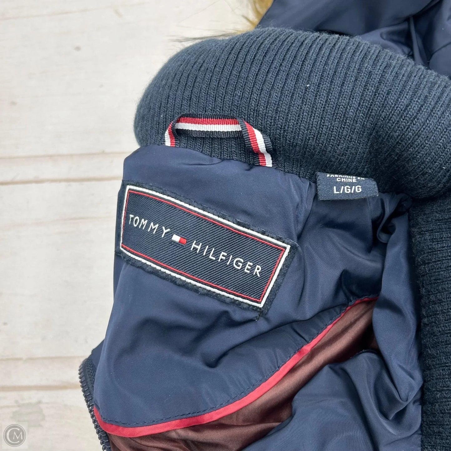 Coat Puffer & Quilted By Tommy Hilfiger In Navy, Size: L