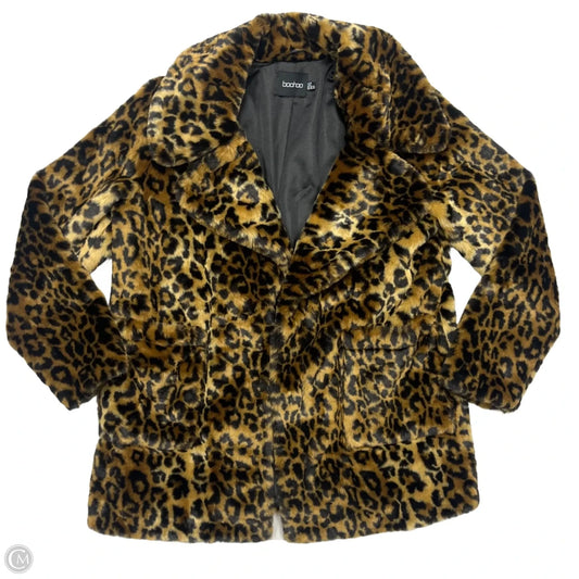 Coat Faux Fur & Sherpa By Boohoo Boutique In Animal Print, Size: M