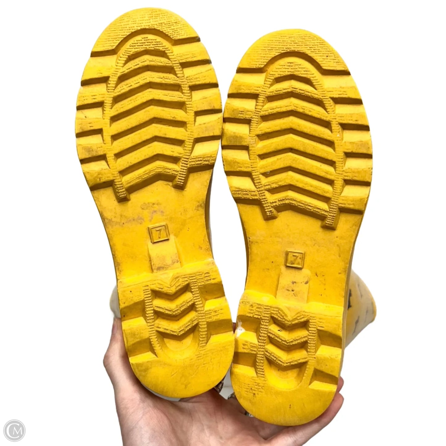 Boots Rain By Tommy Hilfiger In Yellow, Size: 7