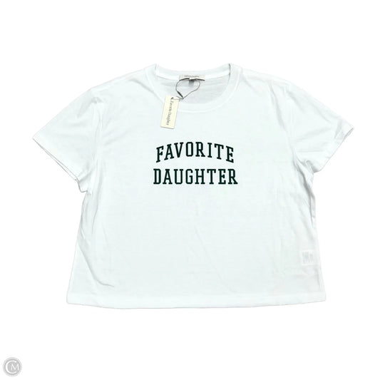 Top Short Sleeve By Favorite Daughter In White, Size: L