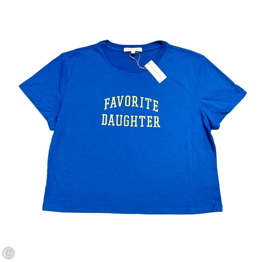 Top Short Sleeve By Favorite Daughter In Blue, Size: L