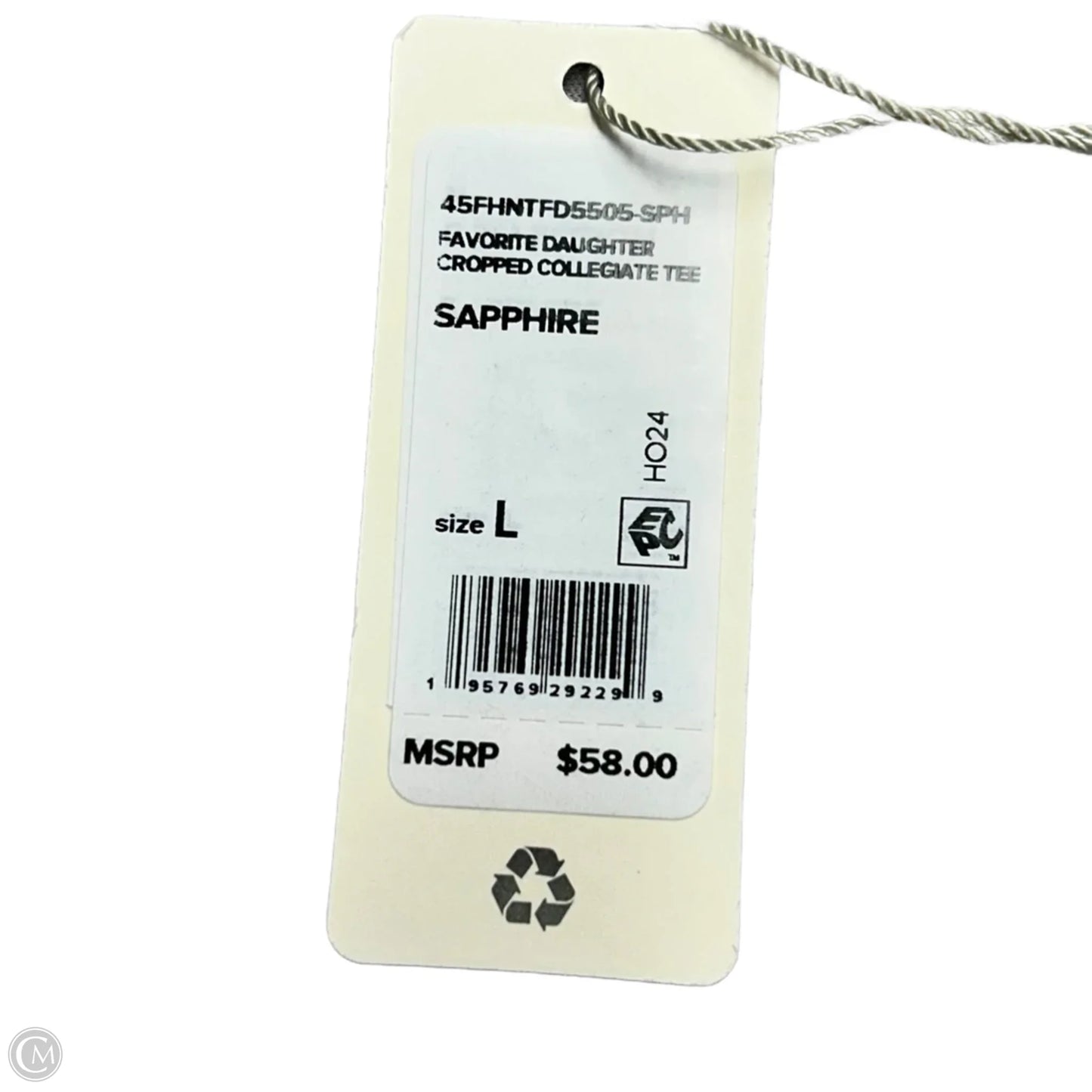 Top Short Sleeve By Favorite Daughter In Blue, Size: L