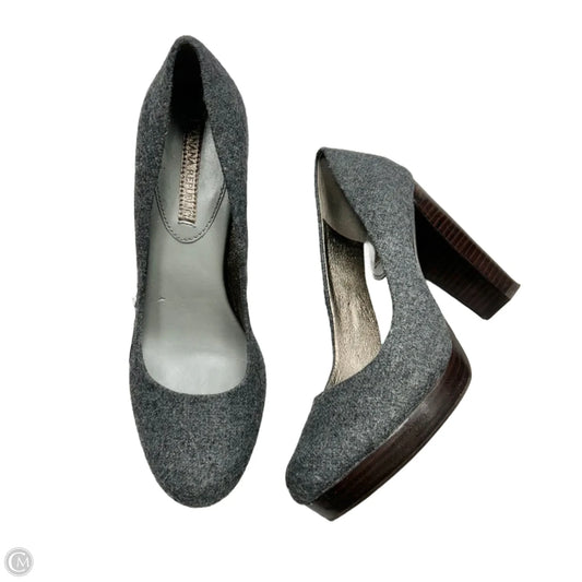 Shoes Heels Block By Banana Republic In Grey, Size: 7.5