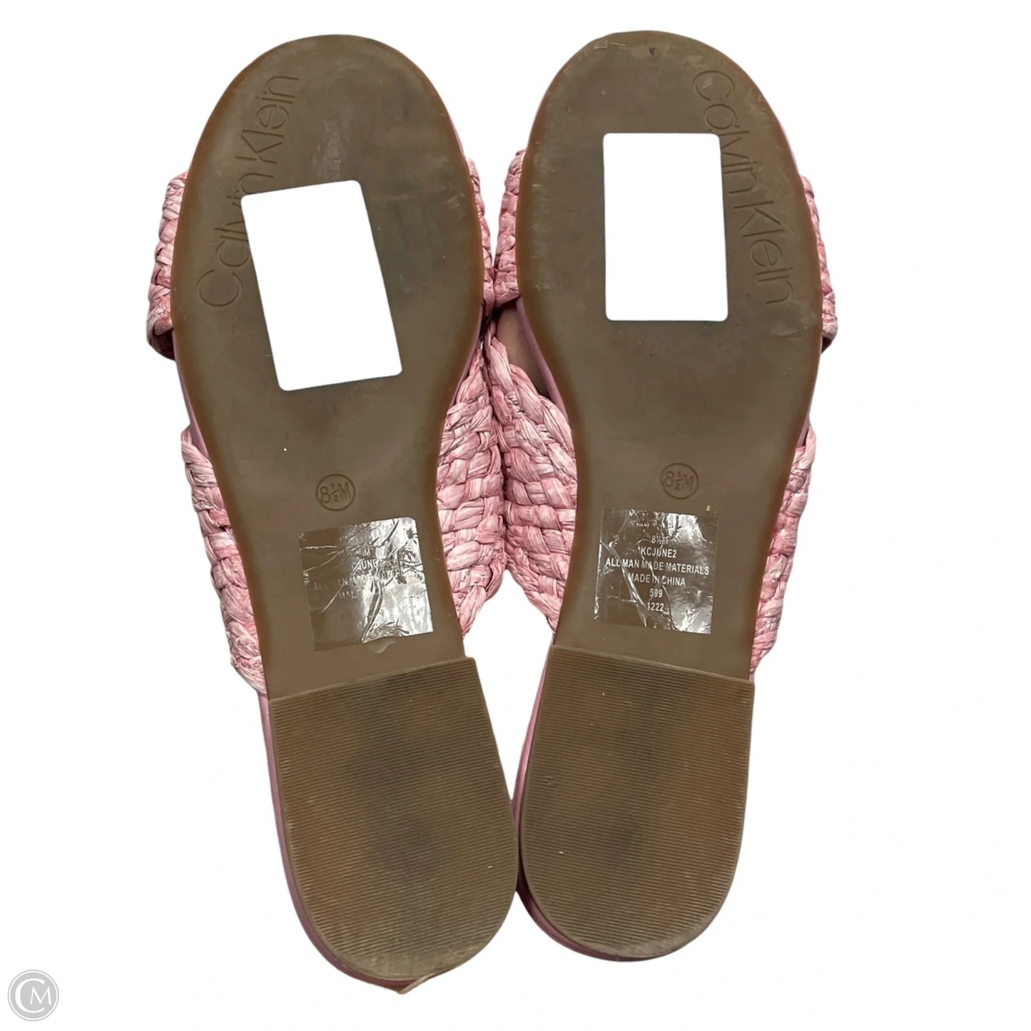 Sandals Flats By Calvin Klein In Pink, Size: 8.5