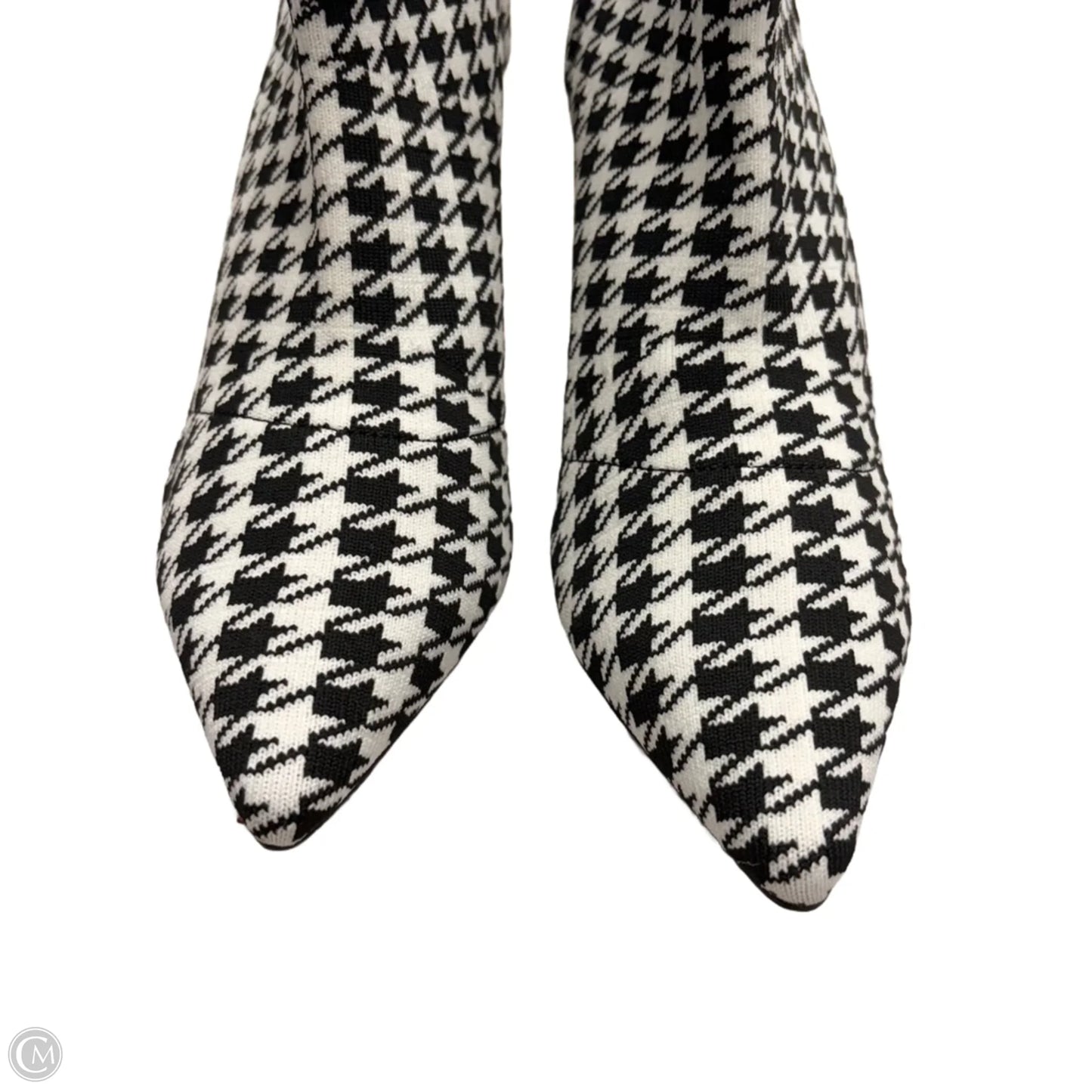 Boots Ankle Heels By Charles By Charles David In Black & White, Size: 7