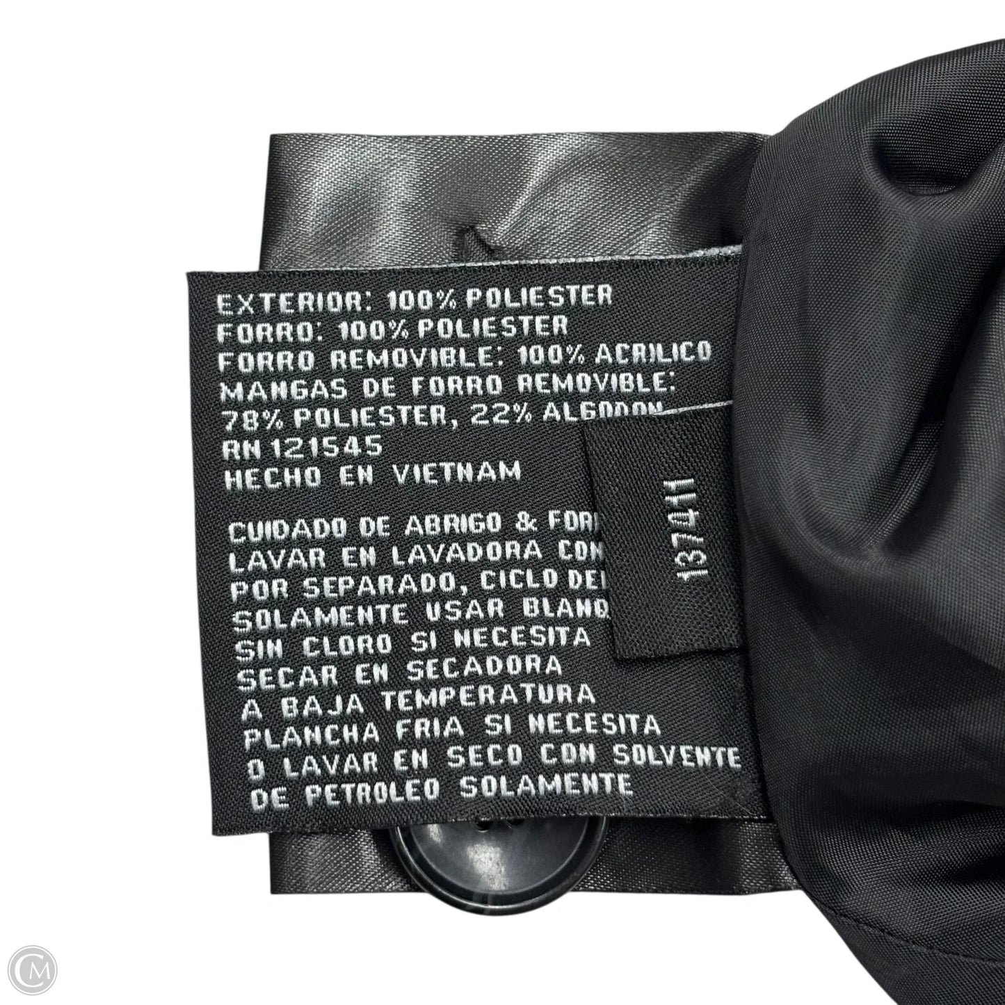 Coat Trench Coat By London Fog In Black, Size: L