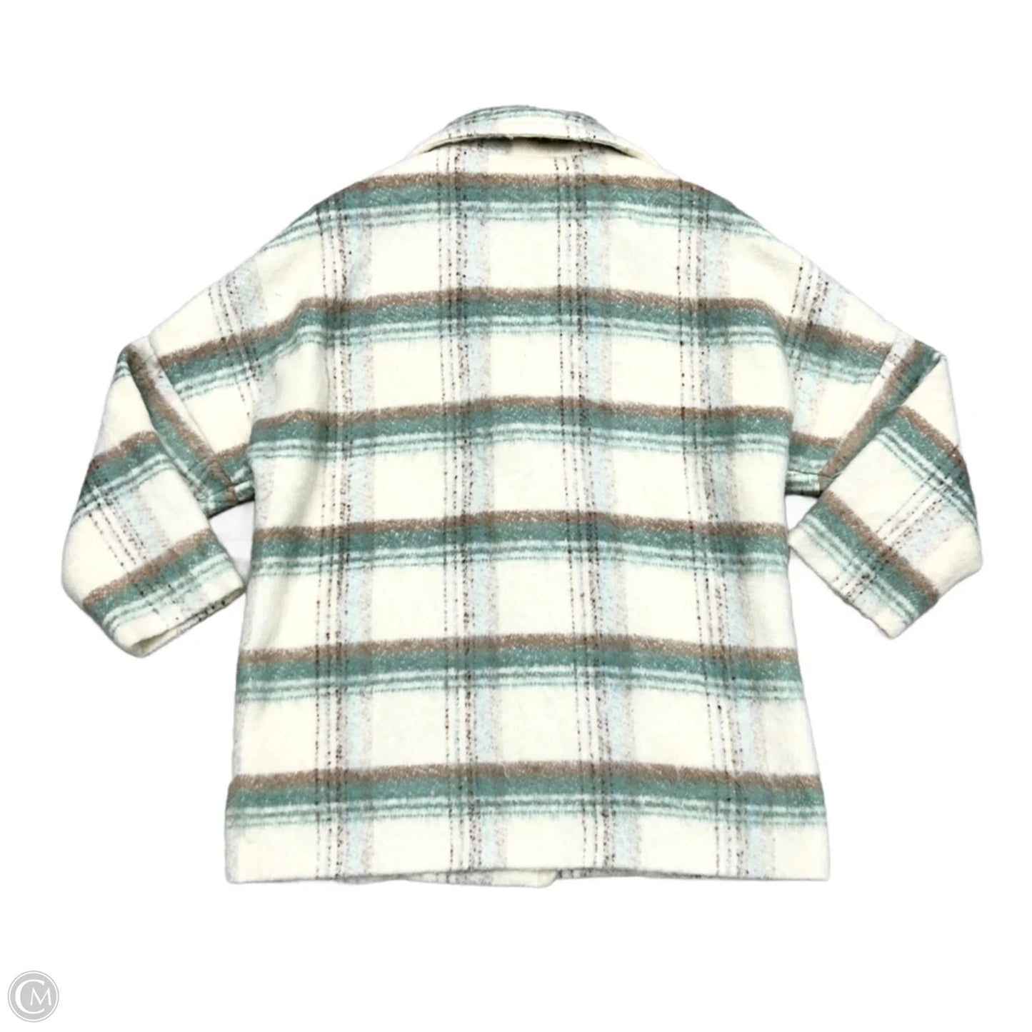 Coat Wool By Anthropologie In Plaid Pattern, Size: S